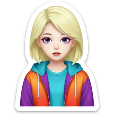  portrait-of-a-monster-k-pop-idol,-wearing-a-stylish-streetwear-outfit-with-layered-colorful-clothing-makeup,- sticker