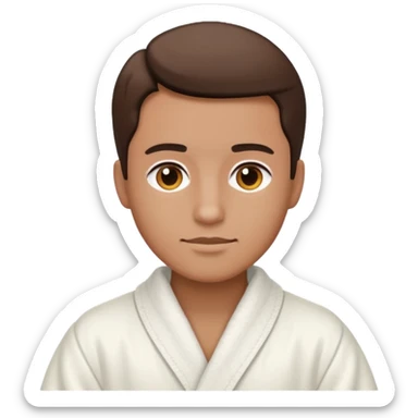 Me wearing a robe super relaxed and clean  sticker