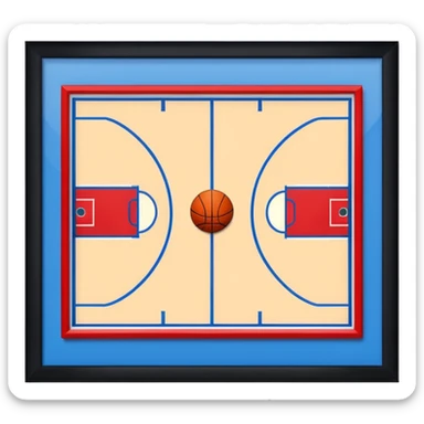 basketball stadium field (#00A3E0) and red (#F9423A) sticker