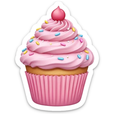 pastel pink cupcake sticker