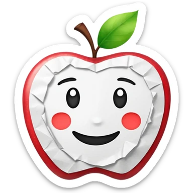 handwritten note apple emoji style "shine unapologetically" sticker