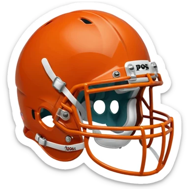 college football burnt orange  helmet sticker