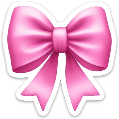 Pink bow sticker