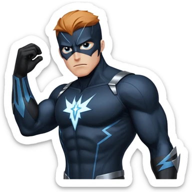 marvel character black bolt upper body sticker