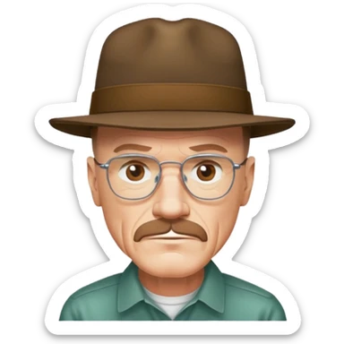 Walter White in hat sticker