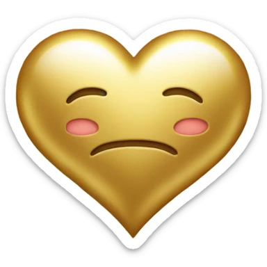 heart with gold sticker