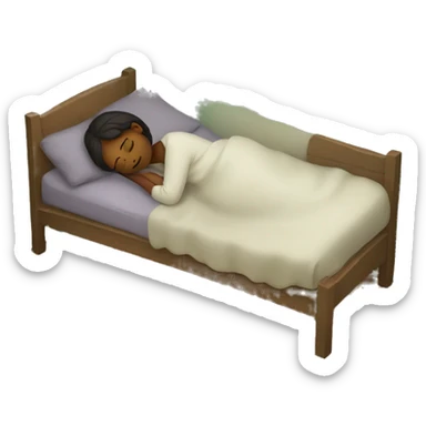 girl sleeping in a ver sticker