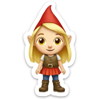 Girl gnome sticker