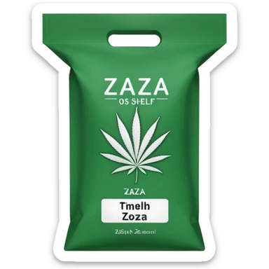 Reusable cannabis bags with the name Top Shelf Zaza on the label  sticker