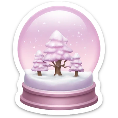 Pastel pink snow globe sticker
