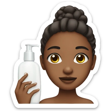 girl doing skincare sticker