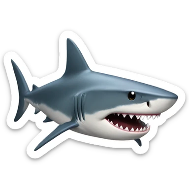Shark with topha sticker