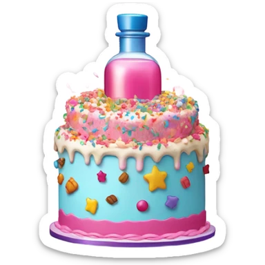 Bath and body works perfume birthday cake sticker