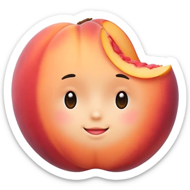 Creamy peach sticker