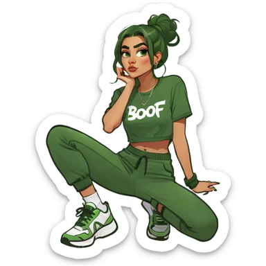 girl being sassy sticker