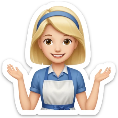 girl with apron sticker