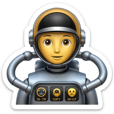 robot copilot sticker