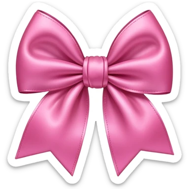 Pretty pink bow emoji sticker