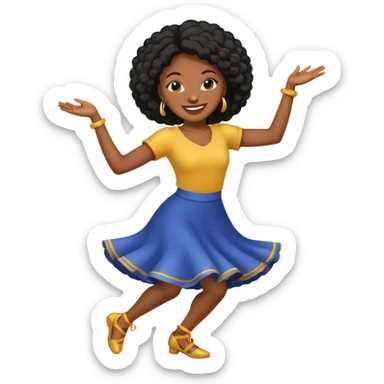 Black woman twerking  sticker