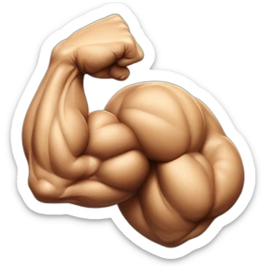 veined flexed biceps sticker