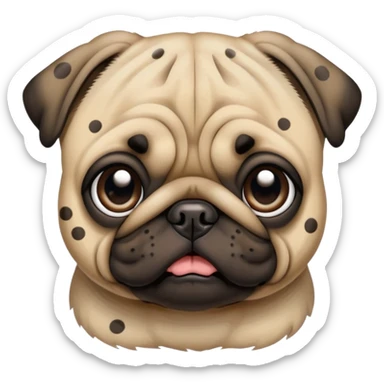 mops pug dog sticker