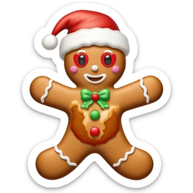 Christmas gingerbread white  sticker