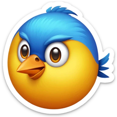 Bird with big balls sticker