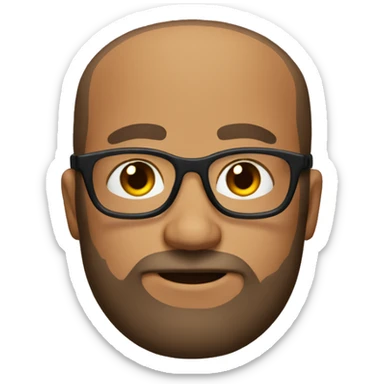 A guy with beard specs thick eyebrows sticker