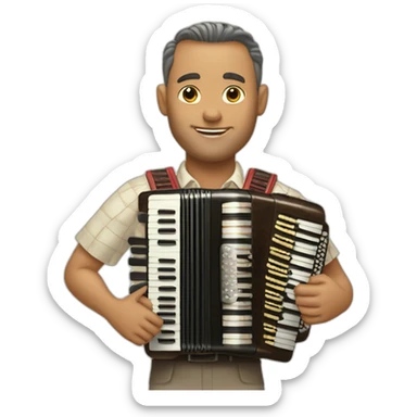 Forrest Gump plays the accordion sticker
