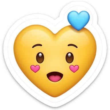Emoji that farts hearts  sticker