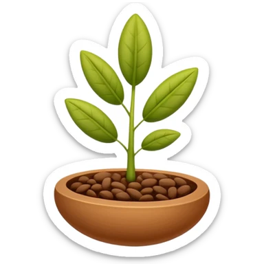 a plant seed brown sticker