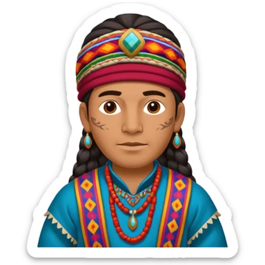 andean man with andean details sticker