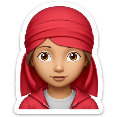 i want an emoji that shows dora the explorer with a red durag on, and next to her there are word that spell SYBAU sticker