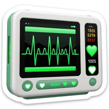 heart monitor machine with blips sticker