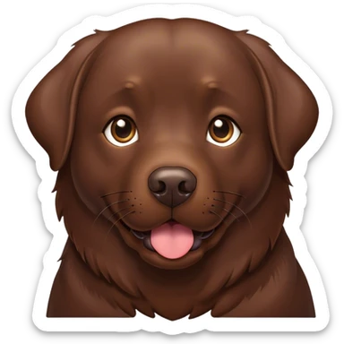 Chocolate lab sticker