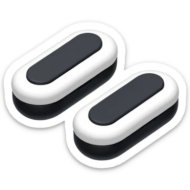 Minimalistic futuristic white&black pills pack emoji, black and white, flat vector design, high-tech clean UI icon sticker