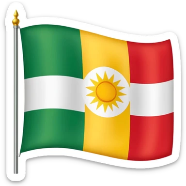 Kurdish flag sticker
