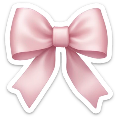 Pale pink ribbon bow sticker