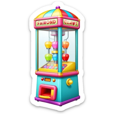 fairground claw machine sticker