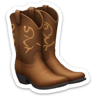 Cowboy boots sticker