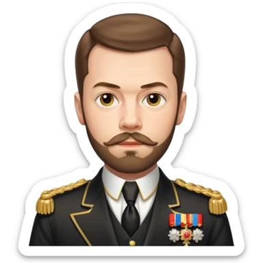 Nicholas II, Russian tsar,  sticker