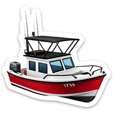 Fishing Boat - Lund 1775 Crossover XS (Model Year: 2022) (Iconic colour: Red with black trim) sticker