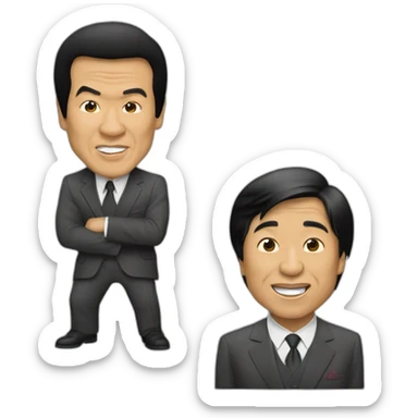 chris tucker and jackie chan, rush hour 2 sticker