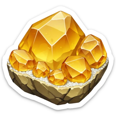 Salt rock a yellowish color sticker