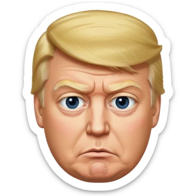 Donald Trump cross face sticker