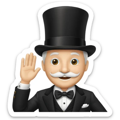 monopoly mascot sticker