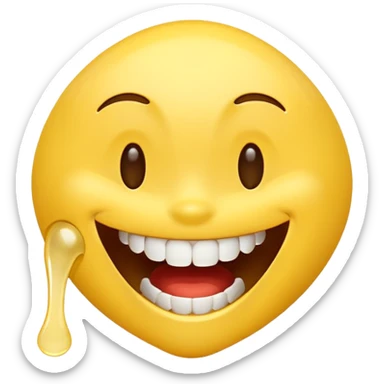 upside down laughing emoji as if its fallen over laughing  sticker