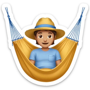 Person in hammock sticker