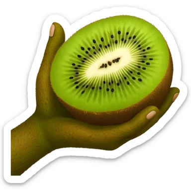 Kiwi skin hand promise sticker