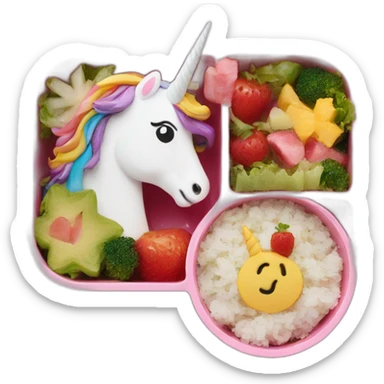 Unicorn bento box sticker